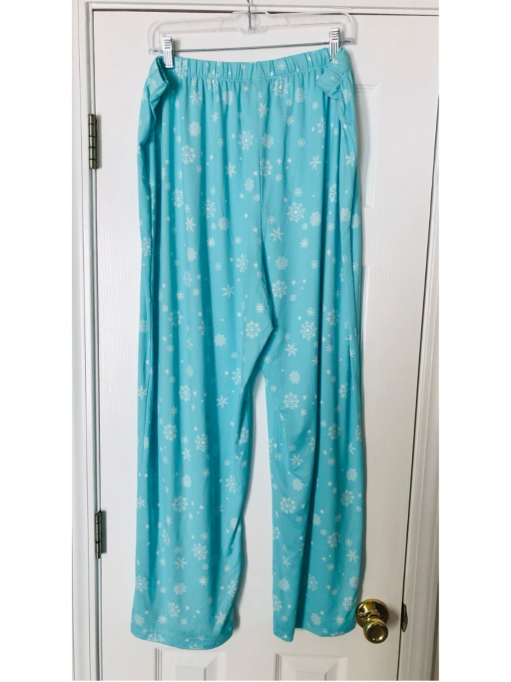 XXL Kim Rogers PJ Set Lush Luxe Snow Flake Print Grandmacore Apres Ski Stretchy - Picture 11 of 12